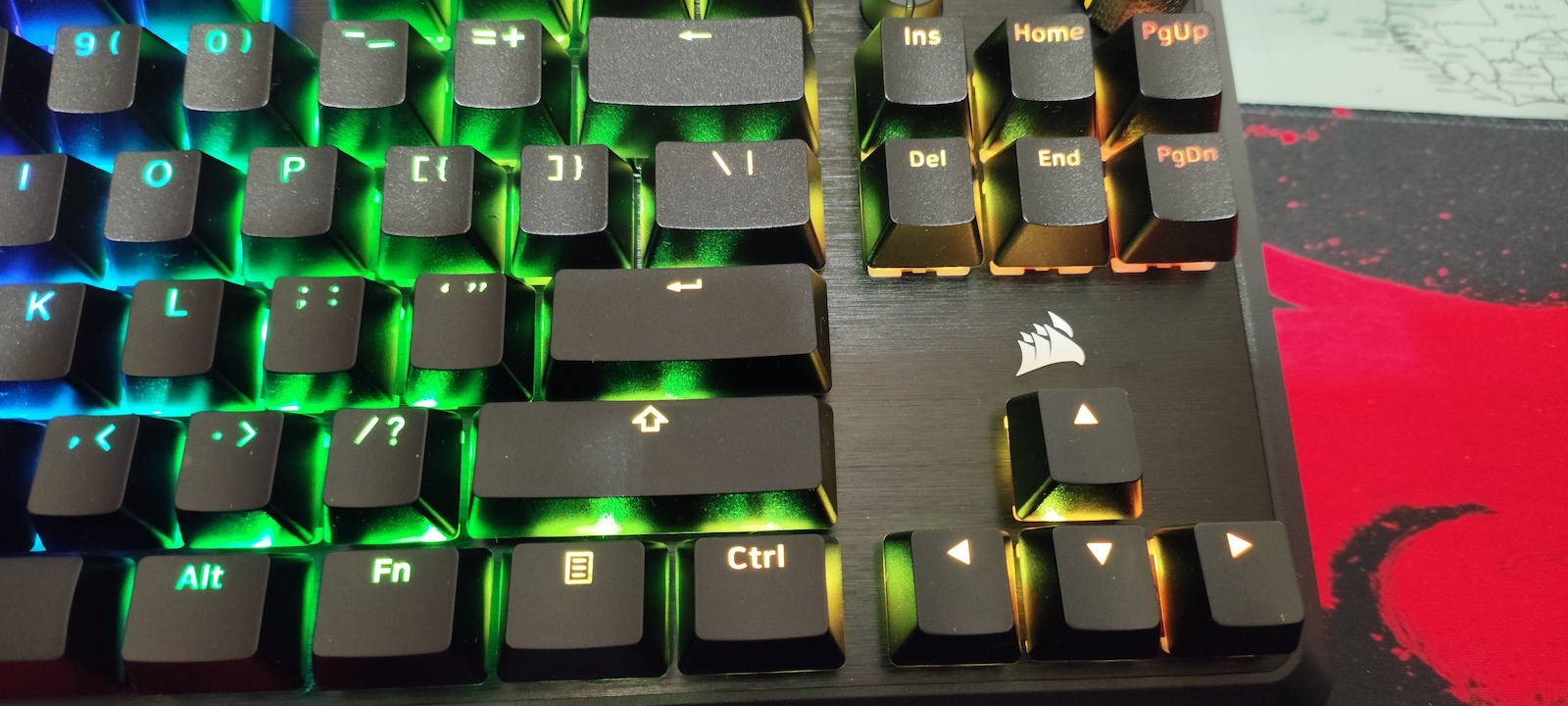 Corsair K70 Core TKL Gaming Mechanical Keyboard Tenkeyless with Corsair MLX Red switches and RGB lighting (English US)