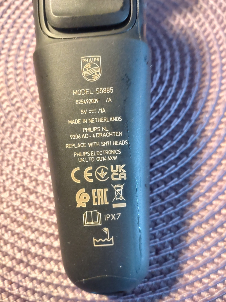 Philips Series 5000 S5885/25 Περιστρεφόμενη Ξυριστική Μηχανή Προσώπου Επαναφορτιζόμενη