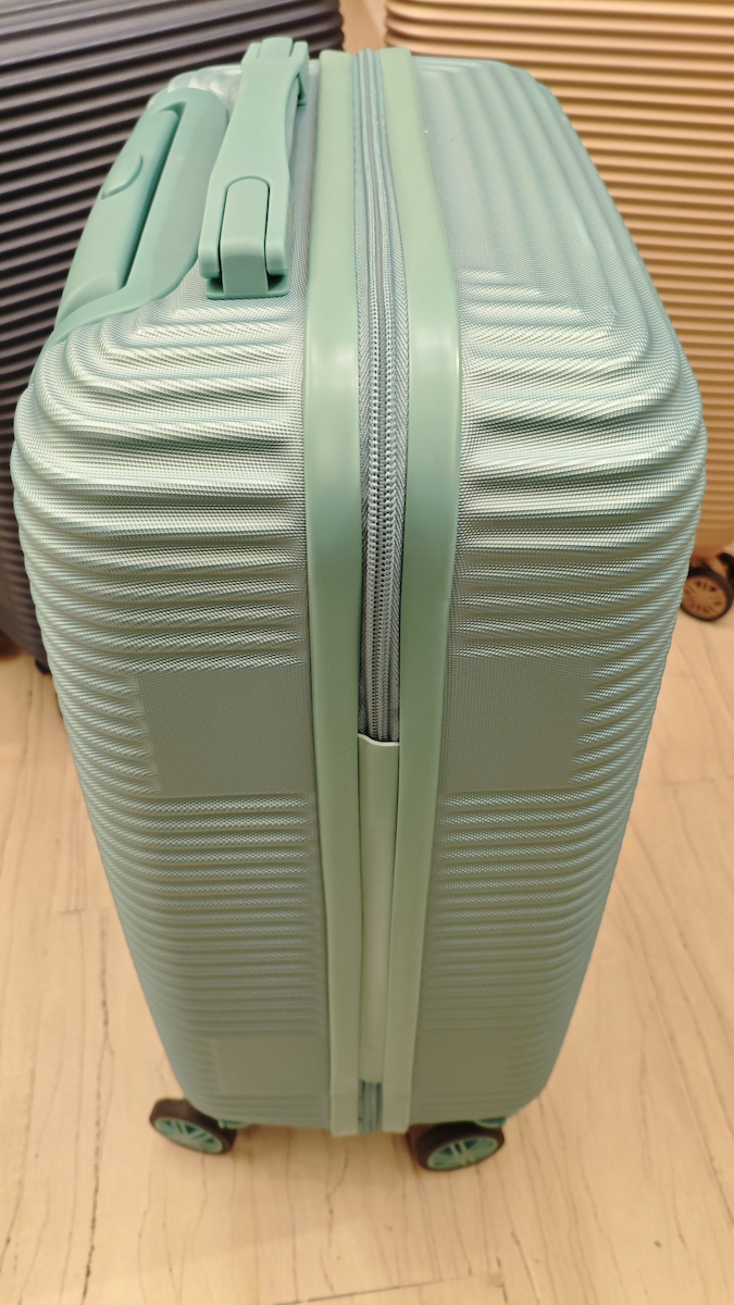 Ormi Cabin Hard Blue Travel Suitcase with 4 Wheels Height 55cm