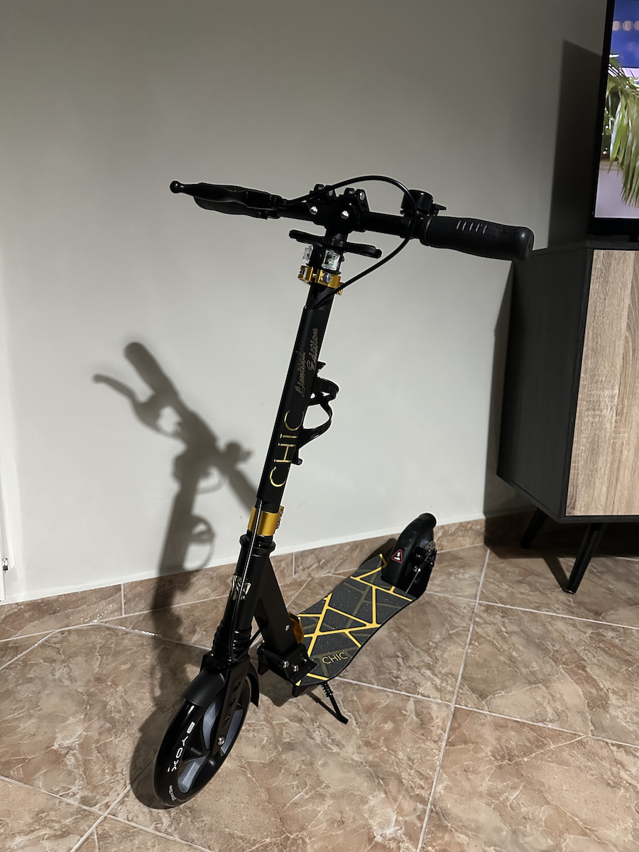 Byox Scuter Copii Pliabil Chic cu 2 Roți pentru 8+ Ani Negru/Roz