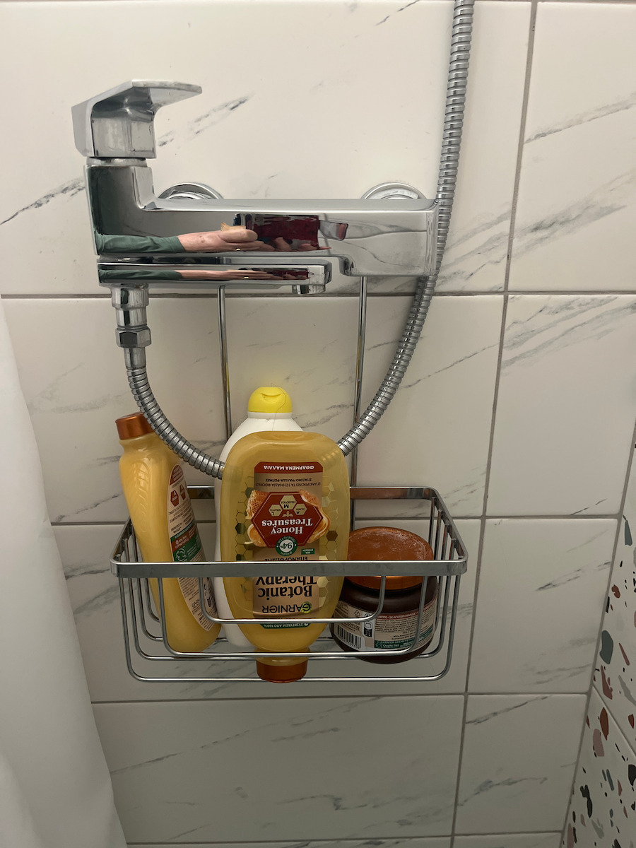 Επιτοίχια Ραφιέρα Μπάνιου Inox 25x13x35cm Ασημί