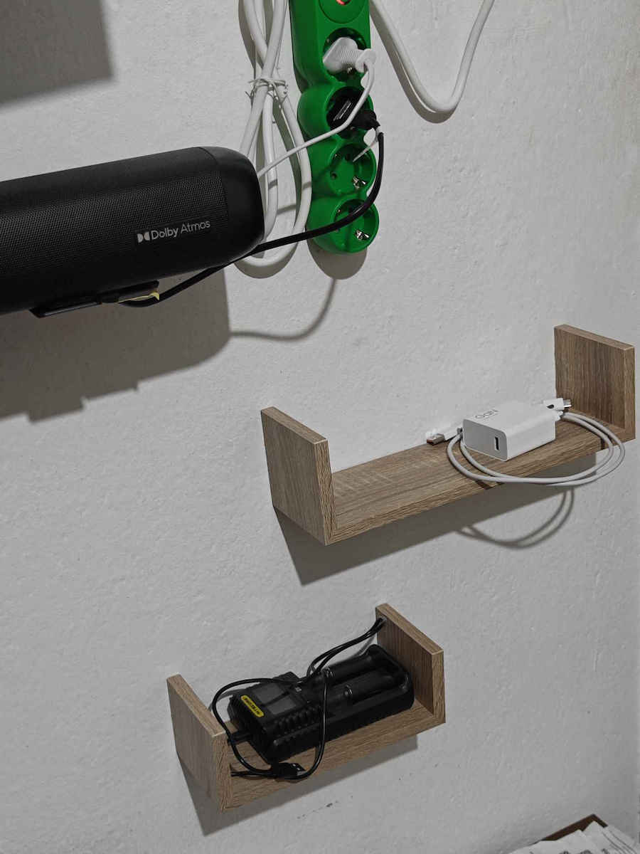 Natural Wall Shelves (3 Pieces) 22x10x7cm
