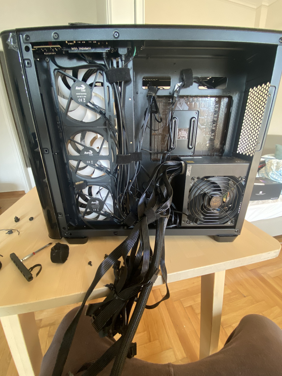 Aerocool P500C Gaming Midi Tower Κουτί Υπολογιστή με Πλαϊνό Παράθυρο Μαύρο