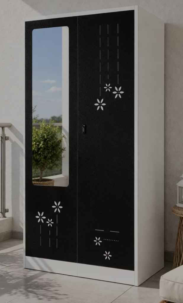 Δίφυλλη Ντουλάπα Μεταλλική με Δυνατότητα Κλειδώματος με Χώρισμα & 4 Ράφια 90x50x200εκ.