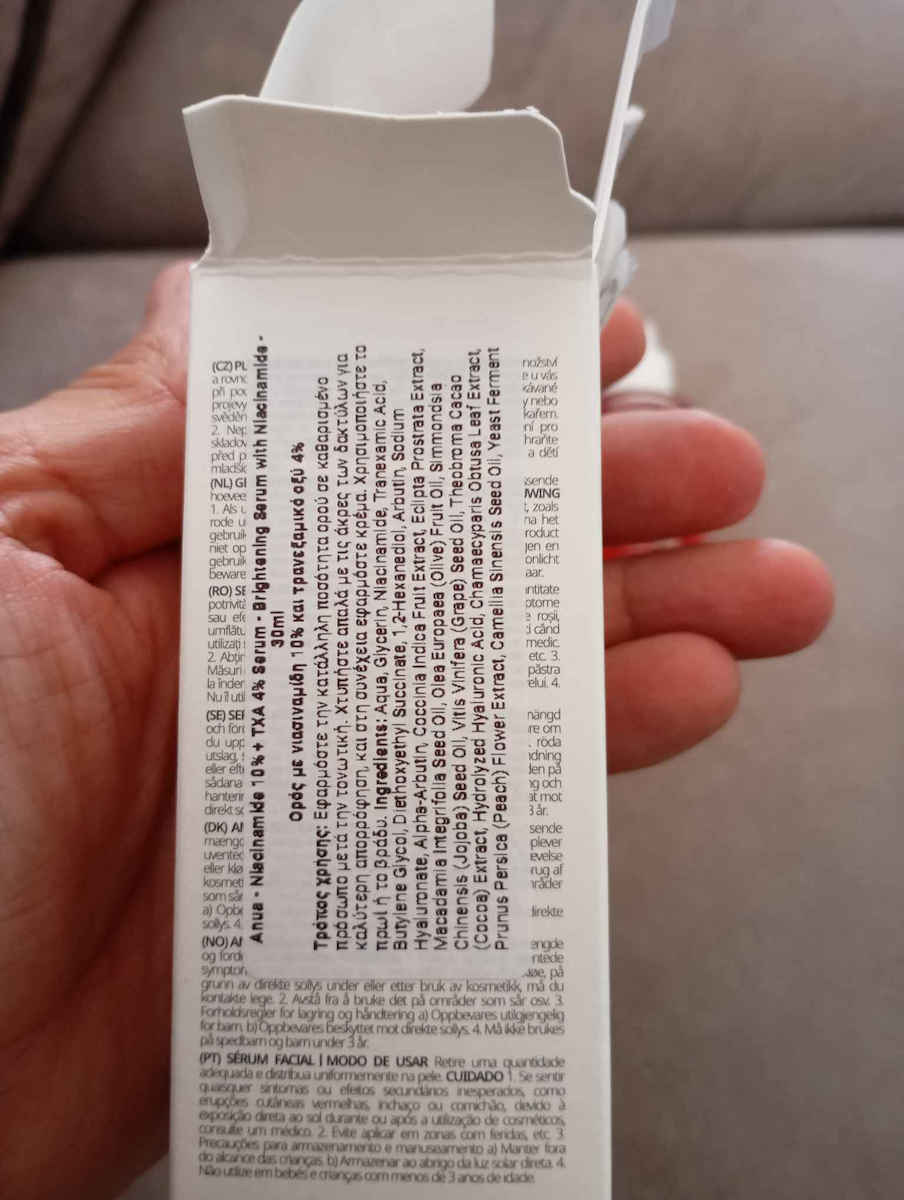 Anua Niacinamide 10%+TXA 4% Ενυδατικό Serum Προσώπου με Νιασιναμίδη & Υαλουρονικό Οξύ για Λάμψη & Πανάδες 30ml