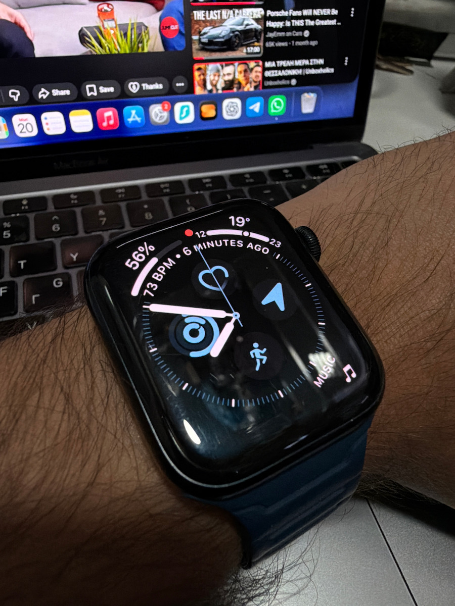Apple Watch SE 2023 Aluminium 40mm Αδιάβροχο με Παλμογράφο (Midnight with Midnight Sport Loop)