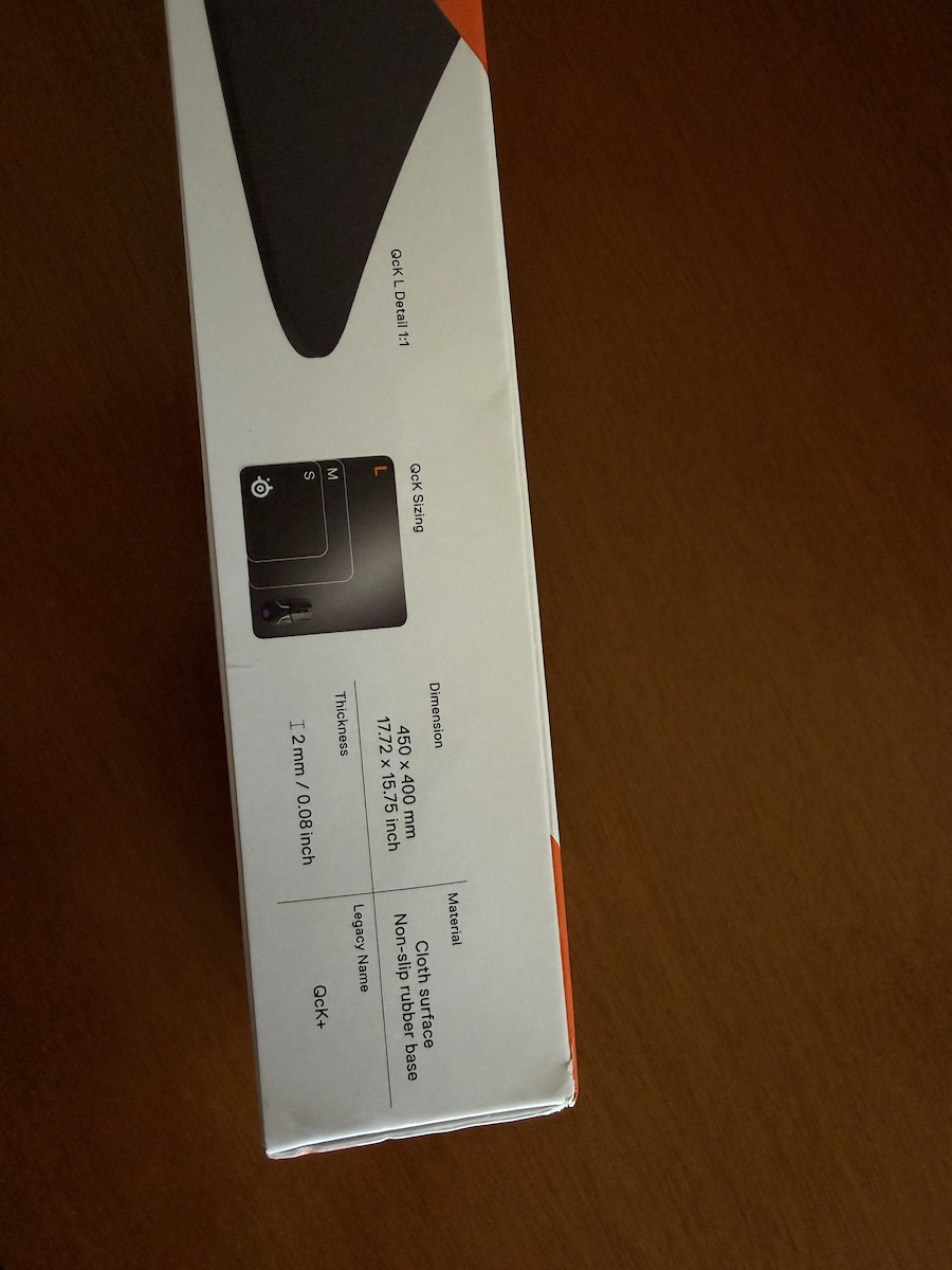 SteelSeries Surface Qck Gaming Mouse Pad Large 450mm Black 63003