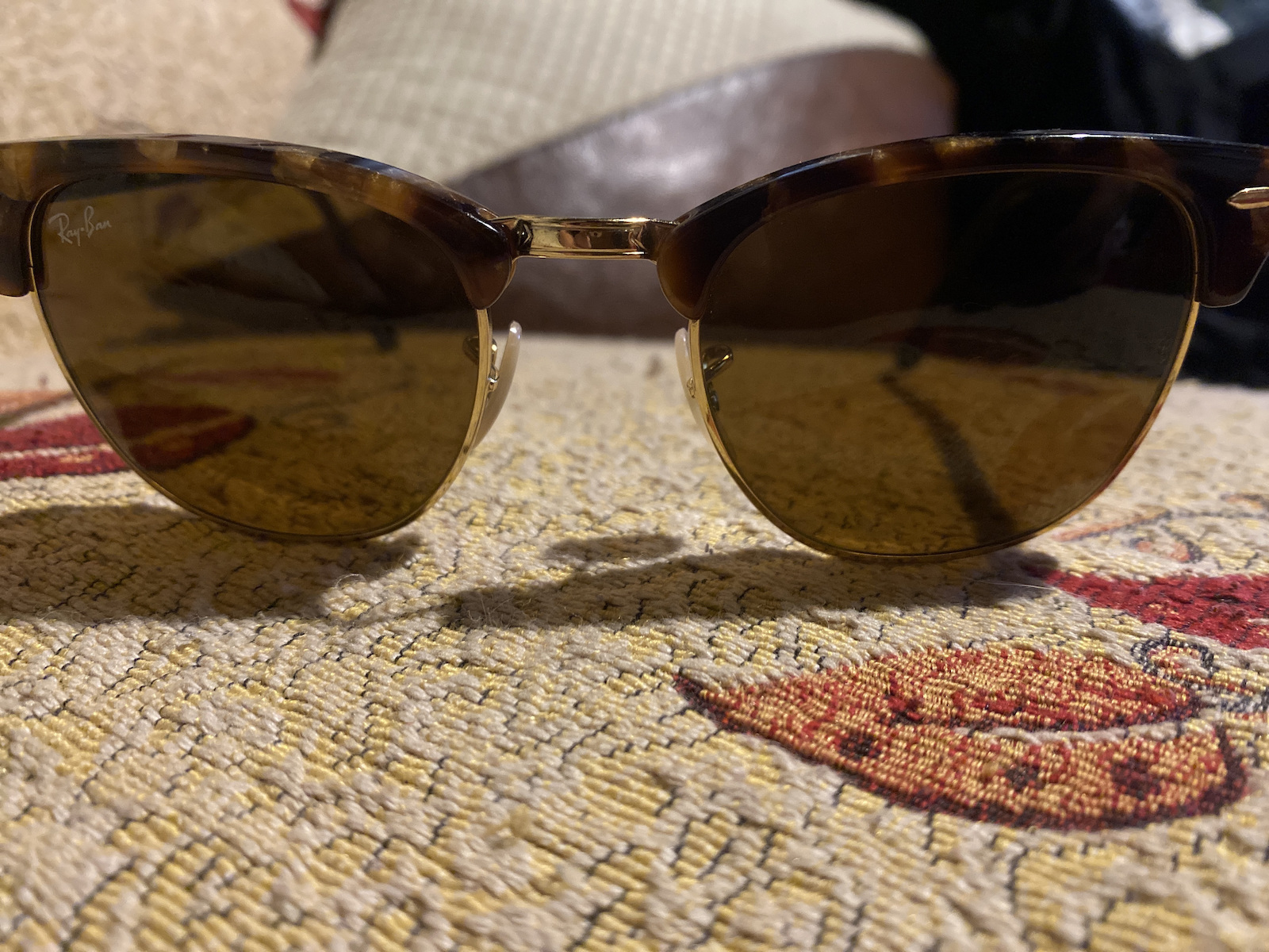 Ray Ban Clubmaster Unisex Sunglasses with Black Plastic Frame and Green Lens RB3016 W0365