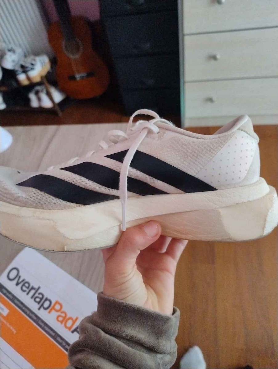 Adizero EVO SL Femei Pantofi sport Alergare Wonder White / Cyber Met. / Warm Vanilla