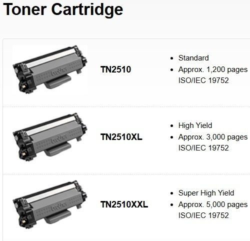 Brother TN-2510 Γνήσιο Toner Laser Εκτυπωτή Μαύρο 1200 Σελίδων