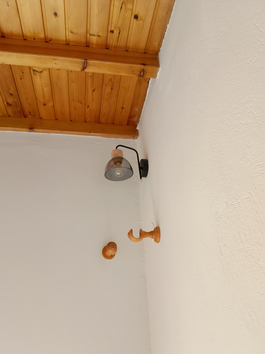 Vintage Leuchte Wand mit Fassung E27 Schwarz