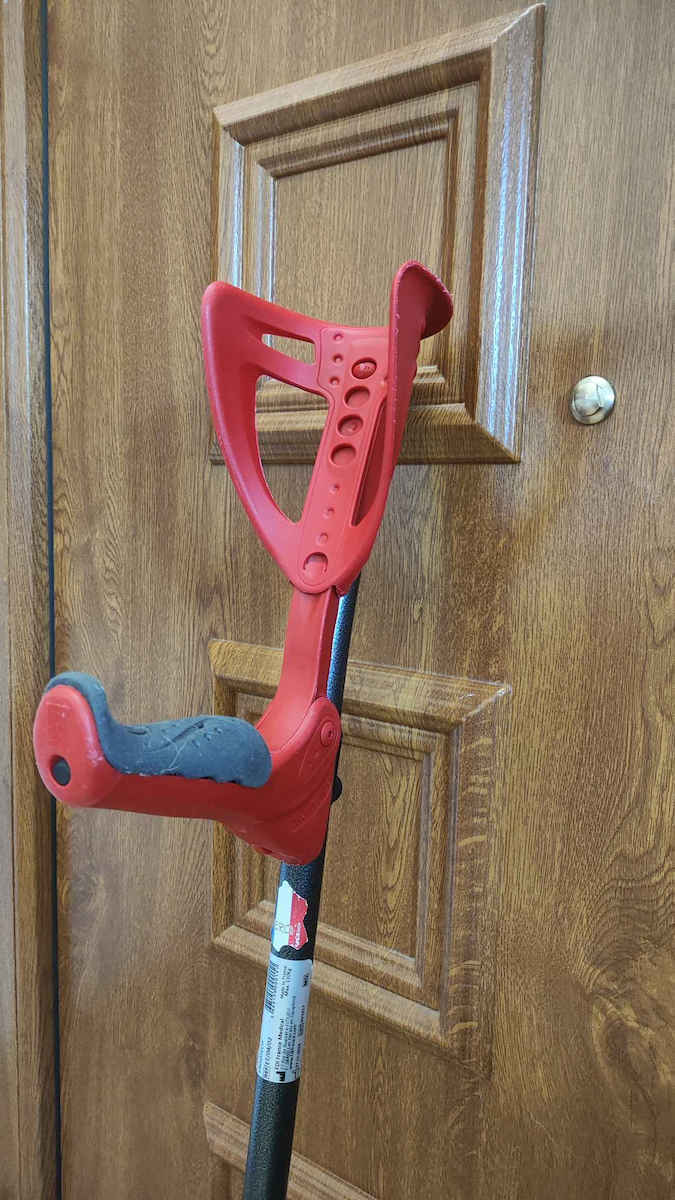 Fdi Open Type Elbow Crutch with Adjustable Arm Height “ergotech” - Red