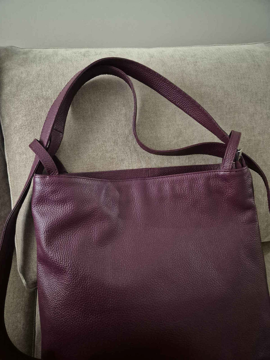Leather Women's Bag Backpack Red