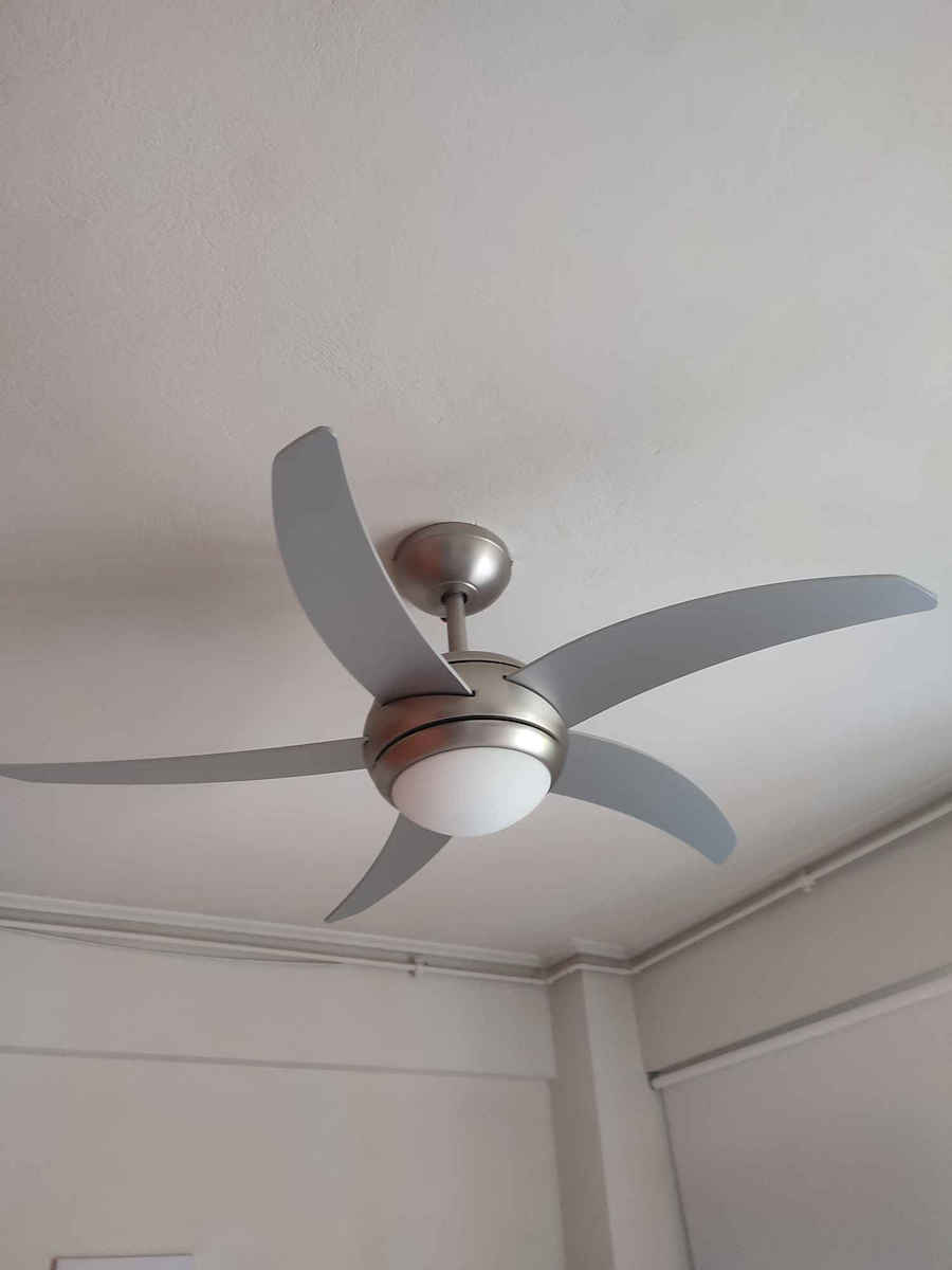 Gruppe L44001 Ανεμιστήρας Οροφής 112cm με Φως Ασημί