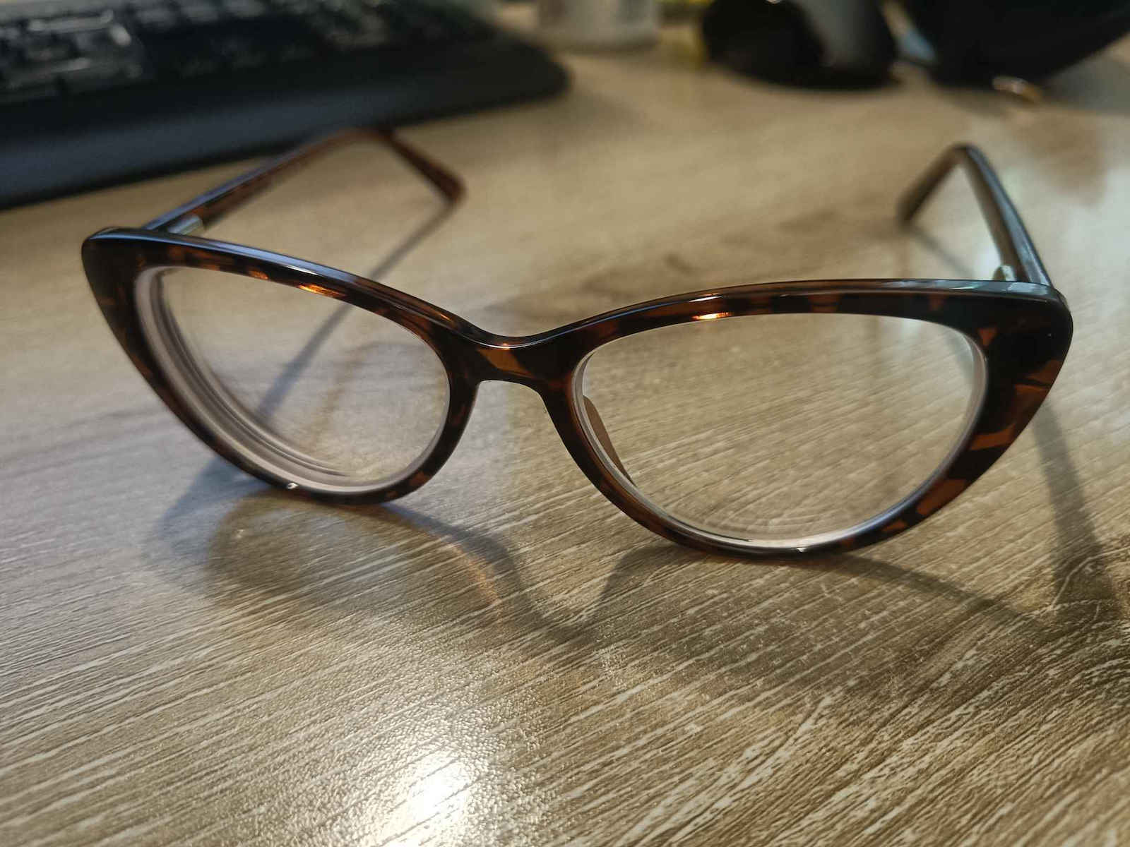 Sunoptic Plastic Eyeglass Frame Cat Eye Brown Tortoise CP138A