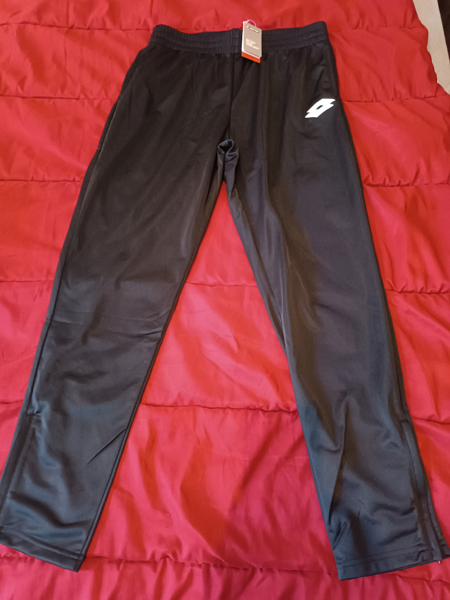 Delta Fußball Jogginghose Glänzend mit Gummizug Schwarz