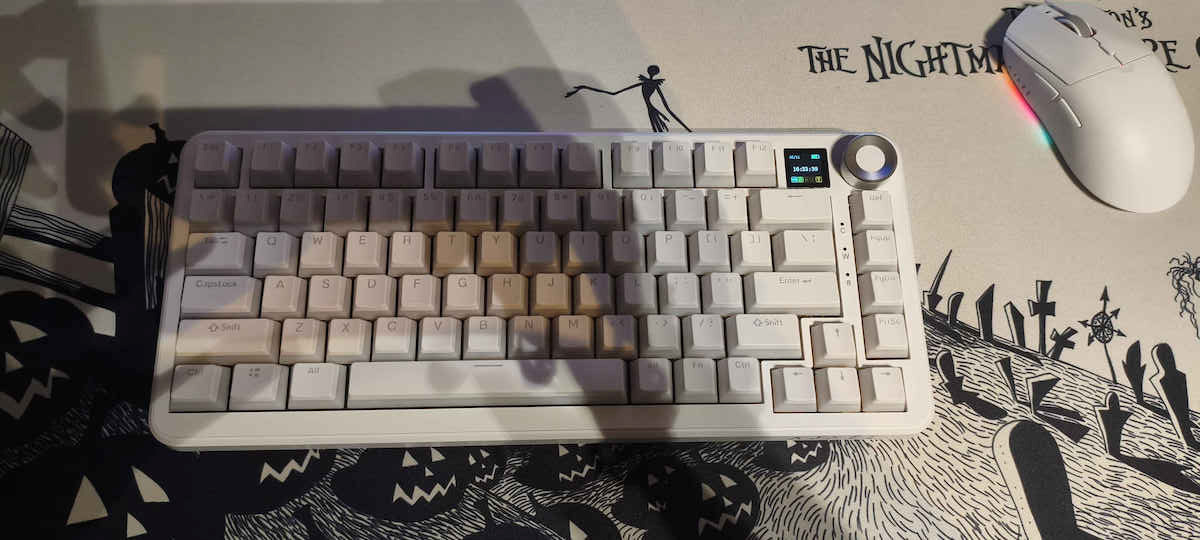 Ajazz AK820 Max Plus Gaming Mechanical Keyboard Tenkeyless with Mailard switches and RGB lighting (English US) Grayish Orange