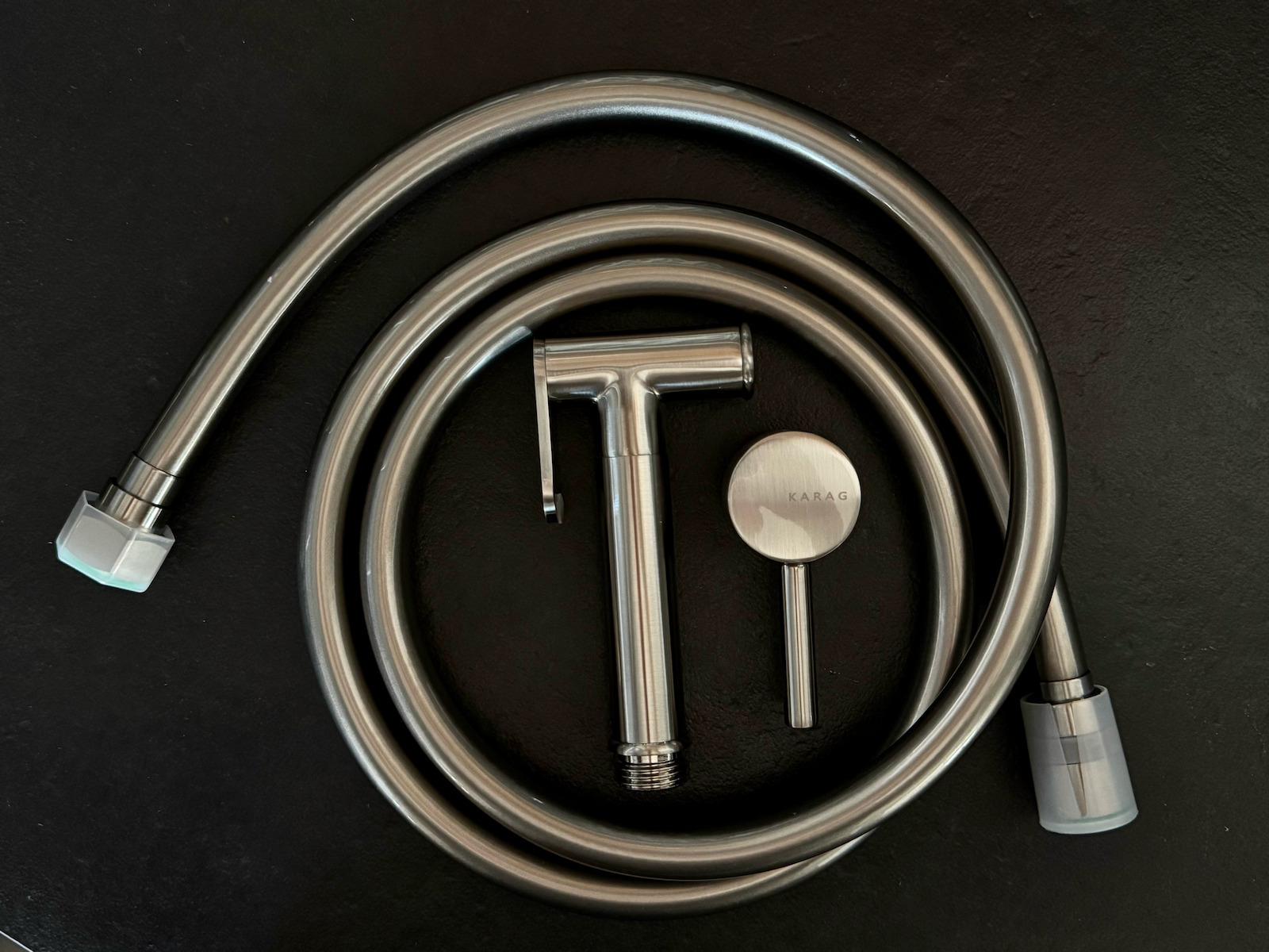 Karag Satinato Wall Mounted Bidet Faucet Silver