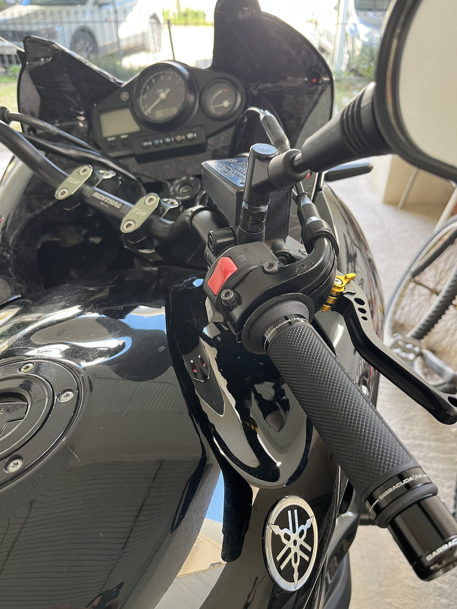 Barracuda Mânere Moto Basic Ring Street în Culoare Neagră
