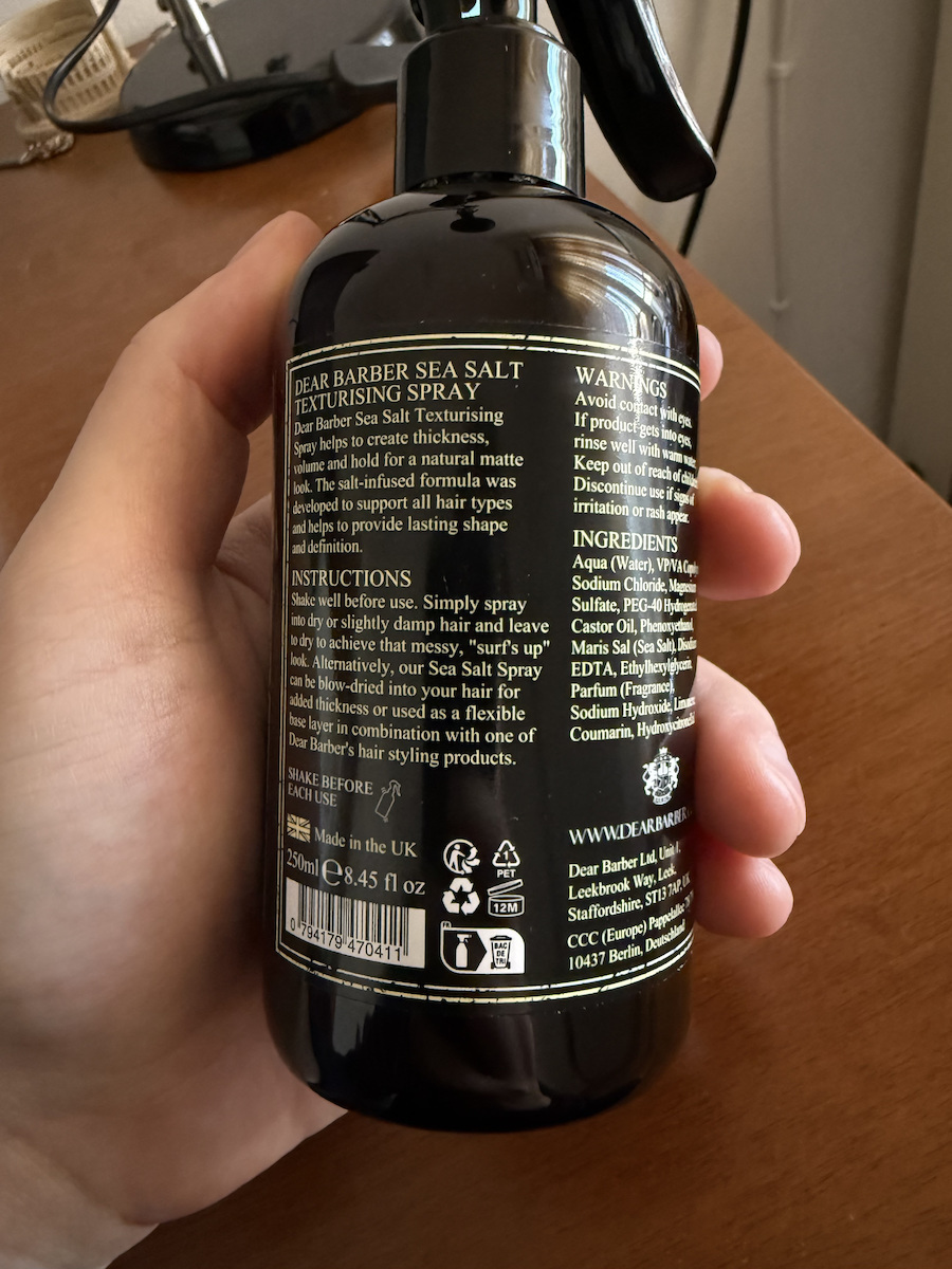 Dear Barber Sea Salt Spray 250ml