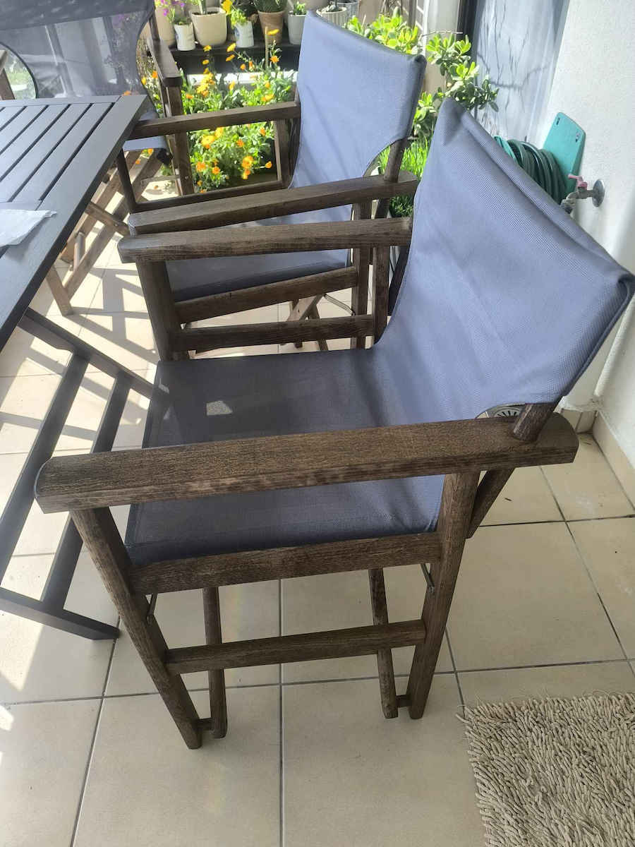 Zita Plus Director Chair Cover Torino Ecru 45x79cm