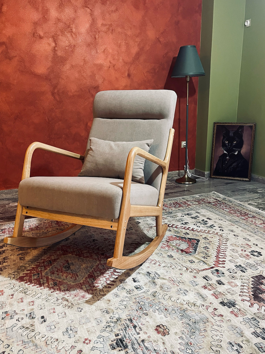Edeldy Schaukelstuhl Cream 102x66x99cm