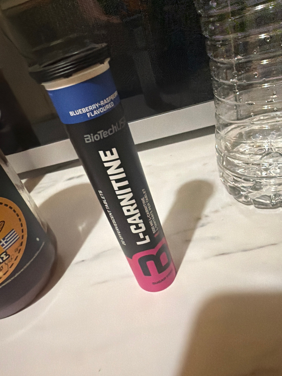 Biotech USA L-Carnitine Effervescent 500mg with Flavor Raspberry Blueberry 20 eff. tabs