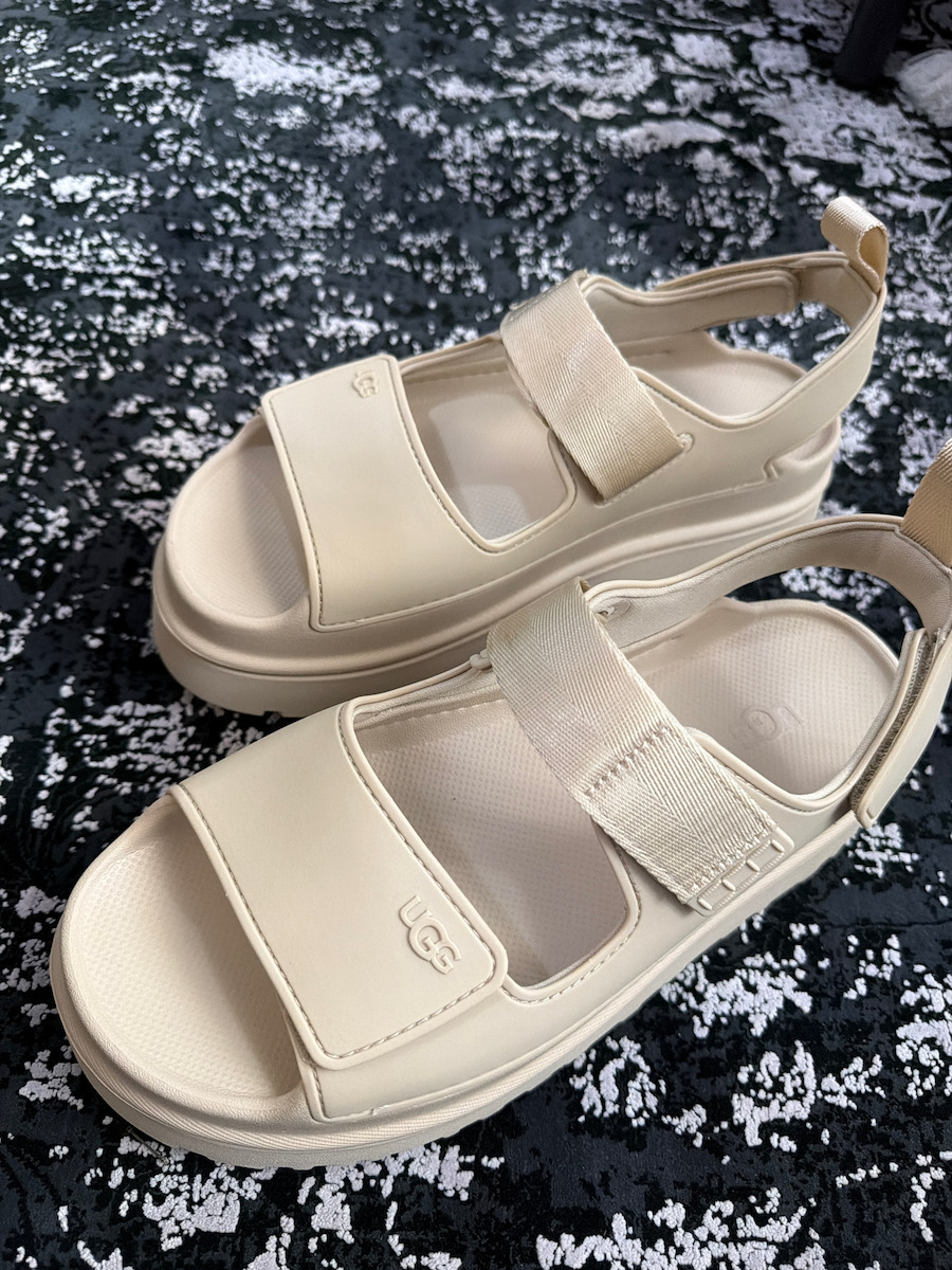 GoldenGlow Women's Flat Sandals sea salt Regular Fit