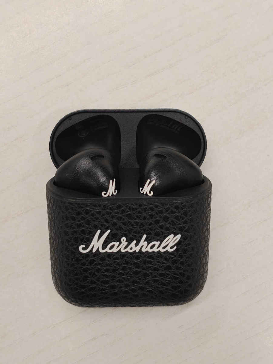 Marshall Minor IV Earbud Bluetooth Handsfree Ακουστικά με Αντοχή στον Ιδρώτα και Θήκη Φόρτισης Μαύρα