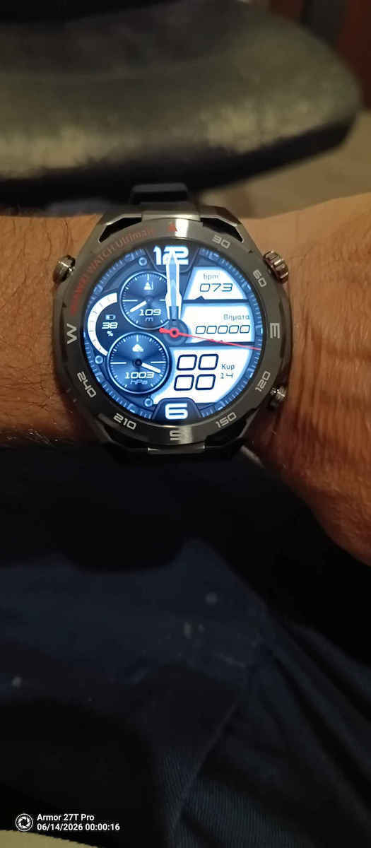 Huawei Watch Ultimate 2 Stainless Steel 48mm Αδιάβροχο με SIM και Παλμογράφο (Μαύρο)