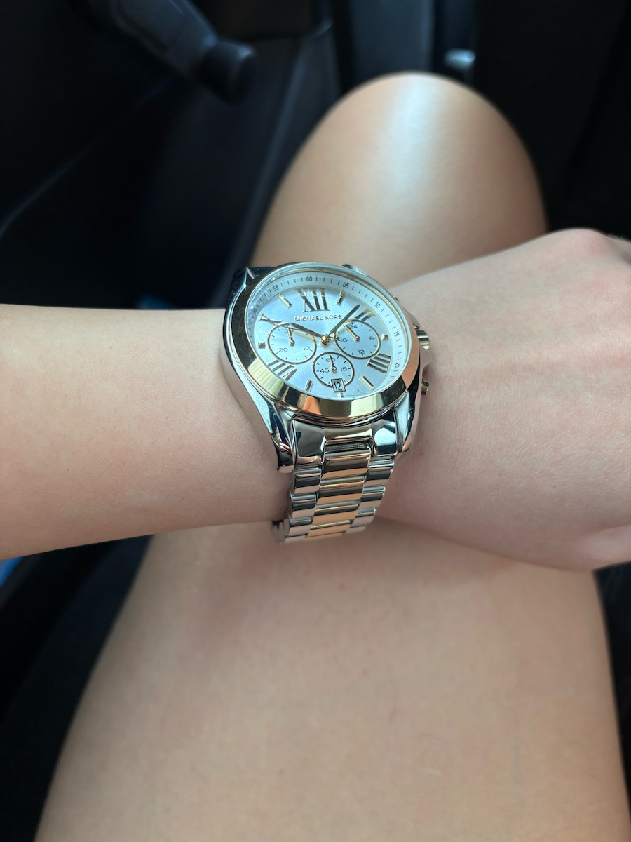 Michael Kors Bradshaw Women's Watch Chronograph with Gold Metal Bracelet