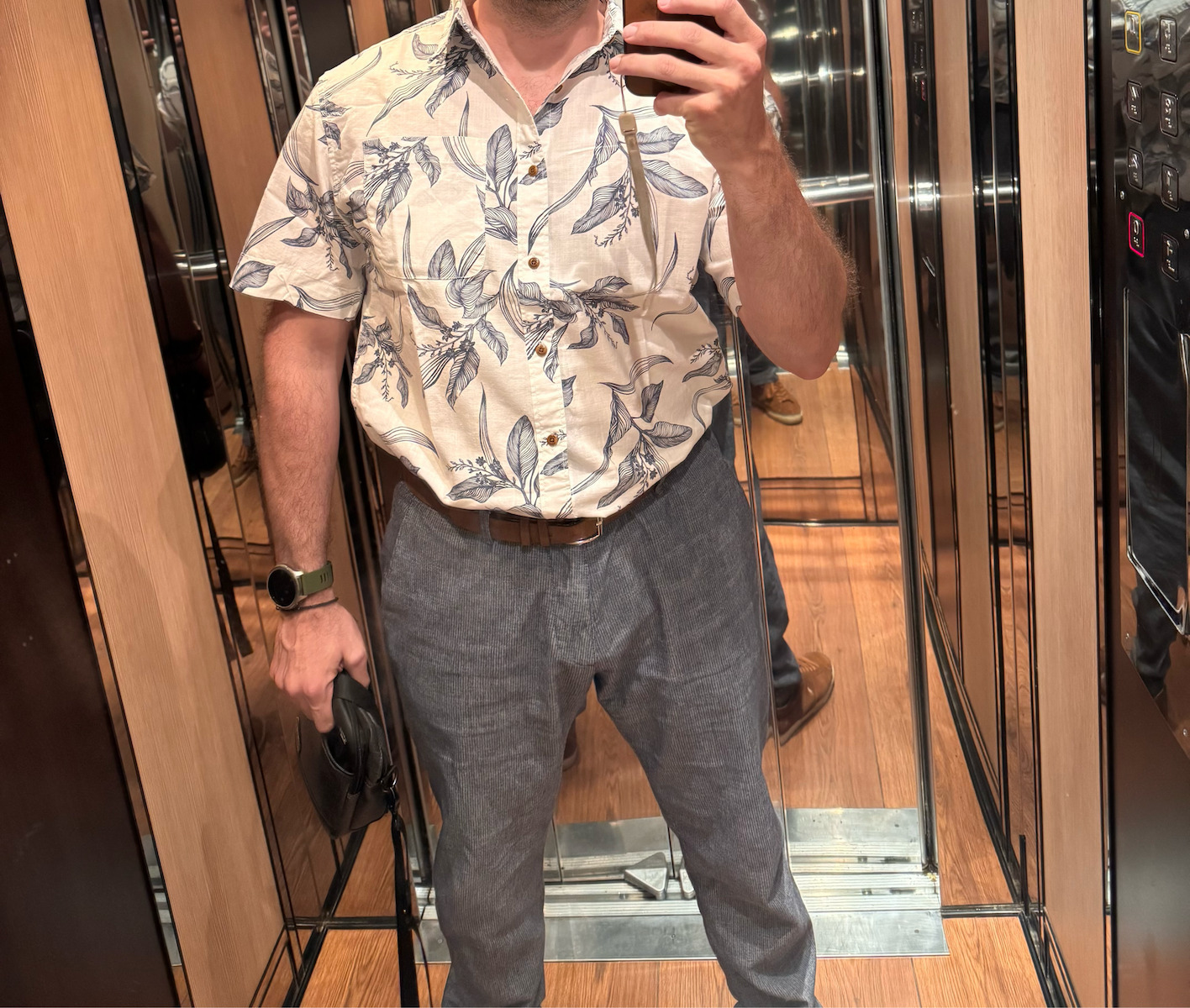 Loom Short Sleeve Shirt Floral Kbi/nouveau Navy Floral Dot