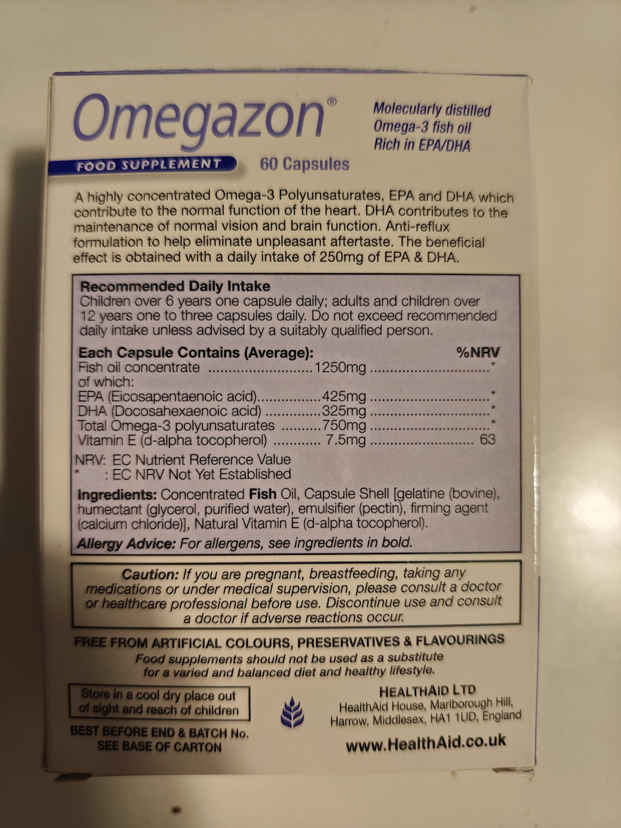 Health Aid Omegazon Ιχθυέλαιο 750mg 60 κάψουλες