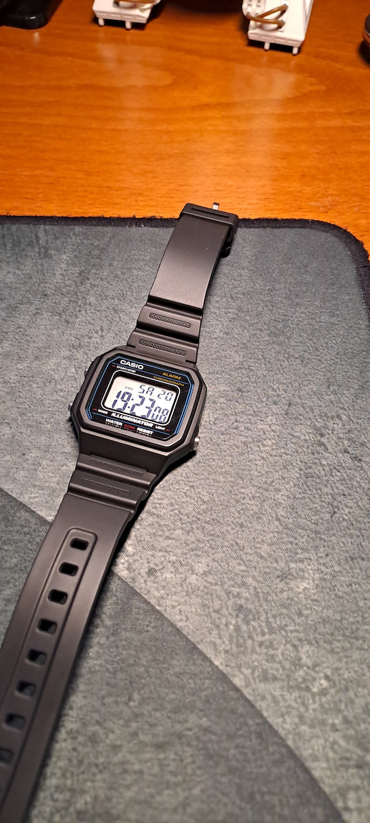 Casio Collection Digital Men's Watch 41mm Battery with Beige Rubber Strap
