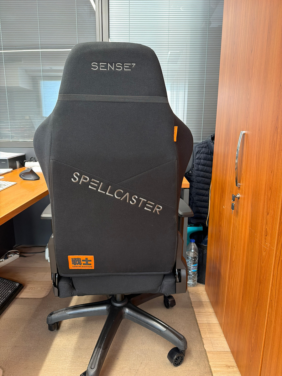 SENSE7 Spellcaster XL Υφασμάτινη Καρέκλα Gaming με Ρυθμιζόμενα Μπράτσα Γκρι
