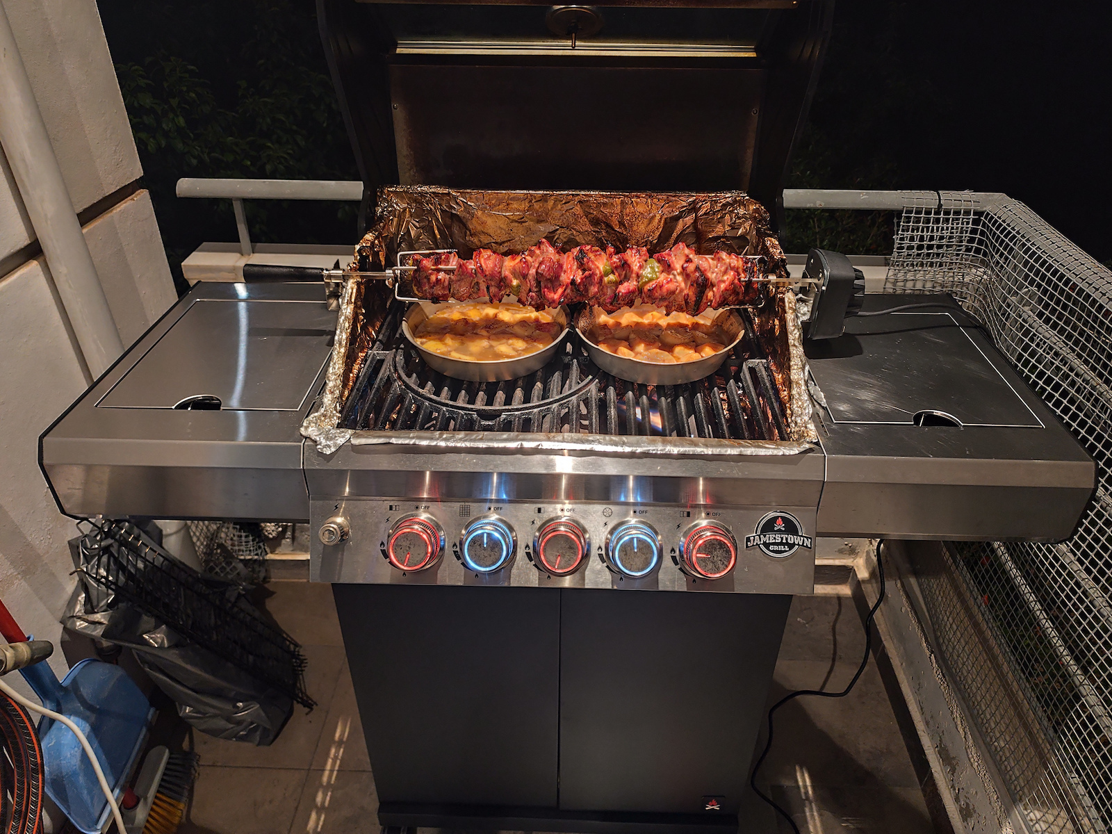 Bormann BBQ1260 Ανοξείδωτη Σούβλα Ψησταριάς για Κοτόπουλο με Μοτέρ 72cm
