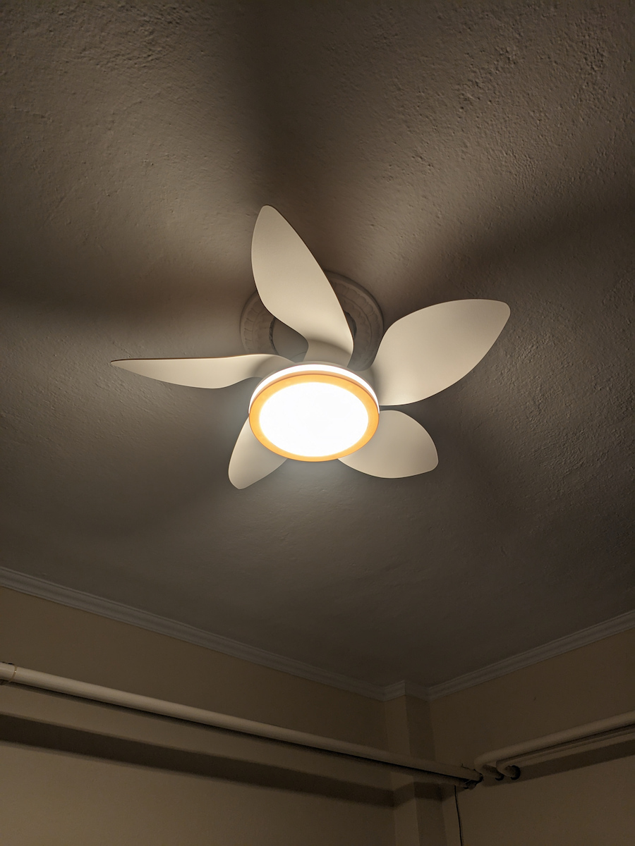 Spot Light Ανεμιστήρας Οροφής 70cm με Φως Καφέ / Λευκός