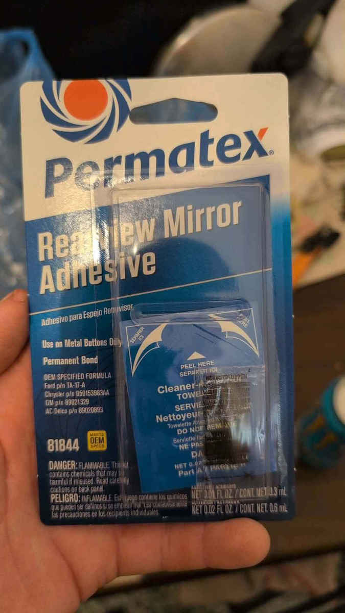 Permatex Rearview Mirror Adhesive Metal Glue 2-Component 0.9ml 81844