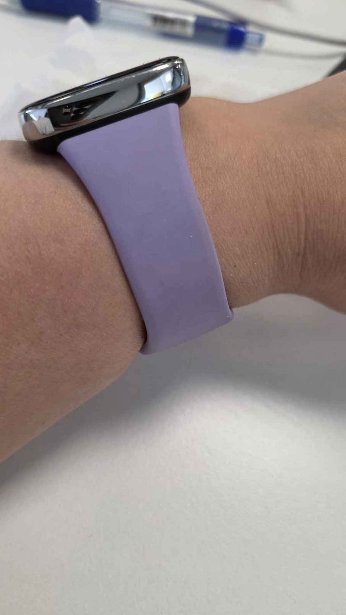 Solid Color Armband Silikon mit Pin Lila (Redmi Uhr 3 Active)