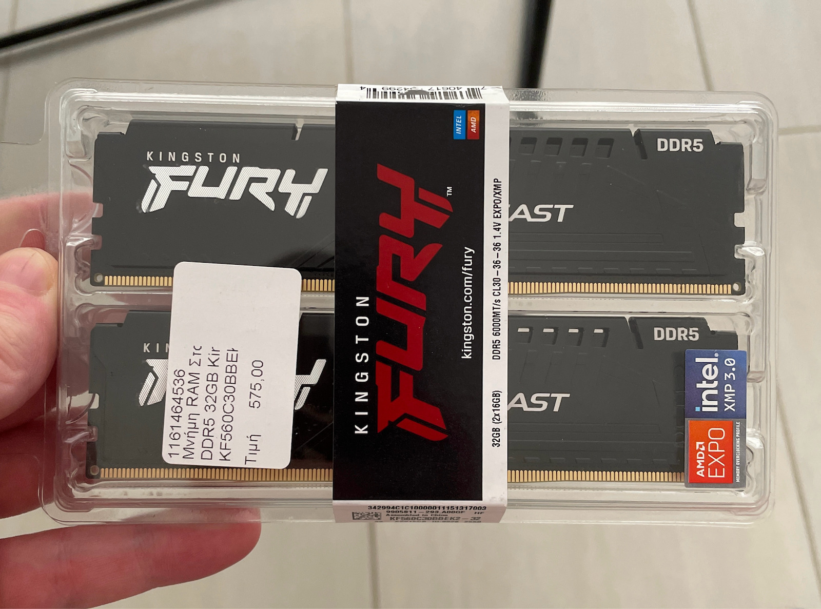 Kingston FURY Beast DDR5 32GB RAM with 2x16GB Modules and Speed 6000 for Desktop