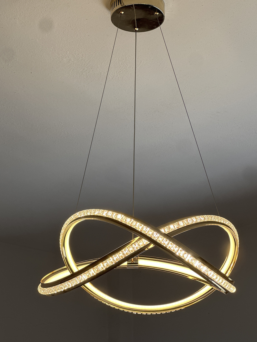Eurolamp Orion Gold LED Pendant Ceiling Light with Warm White Light 50x120x120cm