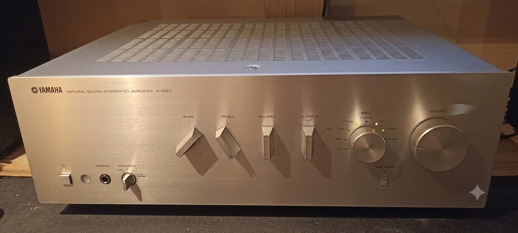 Yamaha A-S301 Integrated Hi-Fi Amplifier Stereo 95W/4Ω 60W/8Ω S000.30902 Black