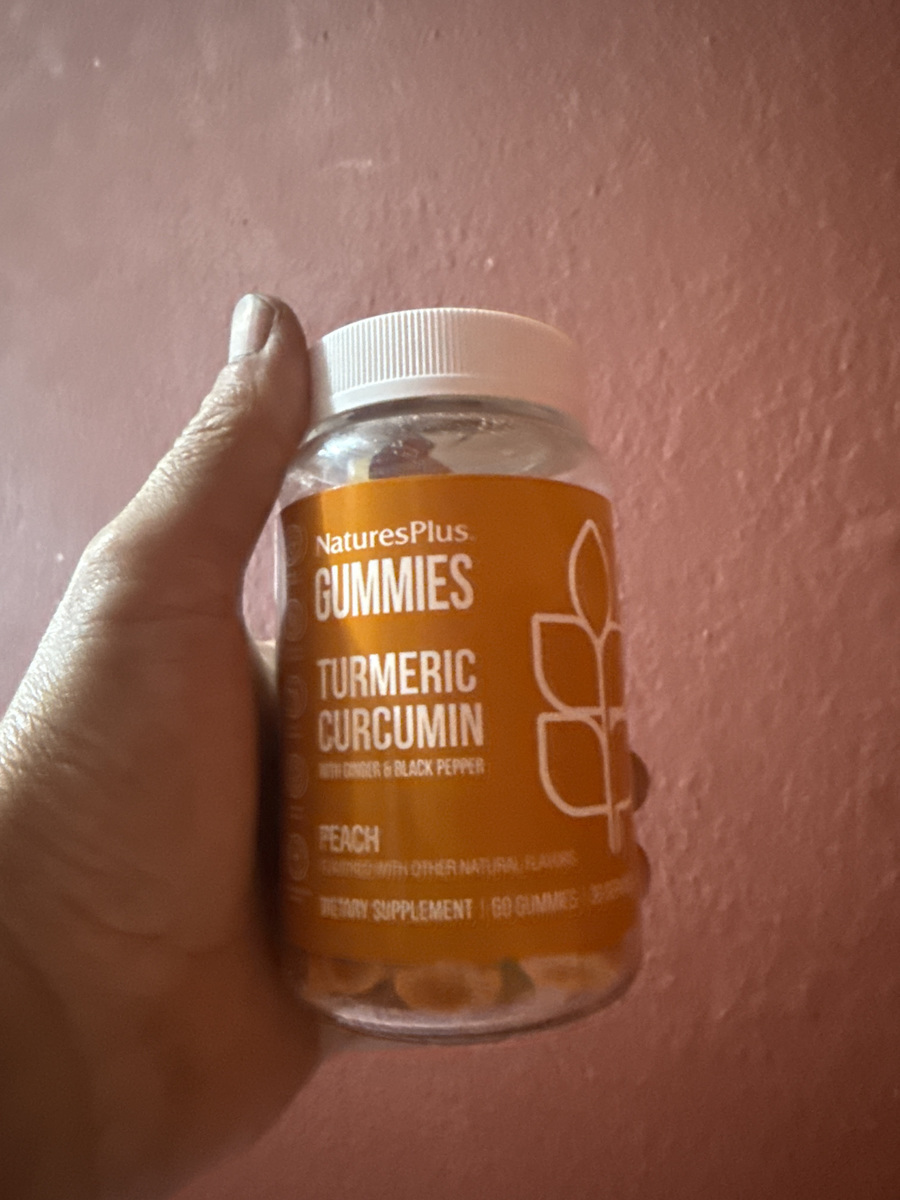 Nature's Plus Turmeric Curcumin with Ginger & Black Pepper 250mg 60 jelly beans Peach