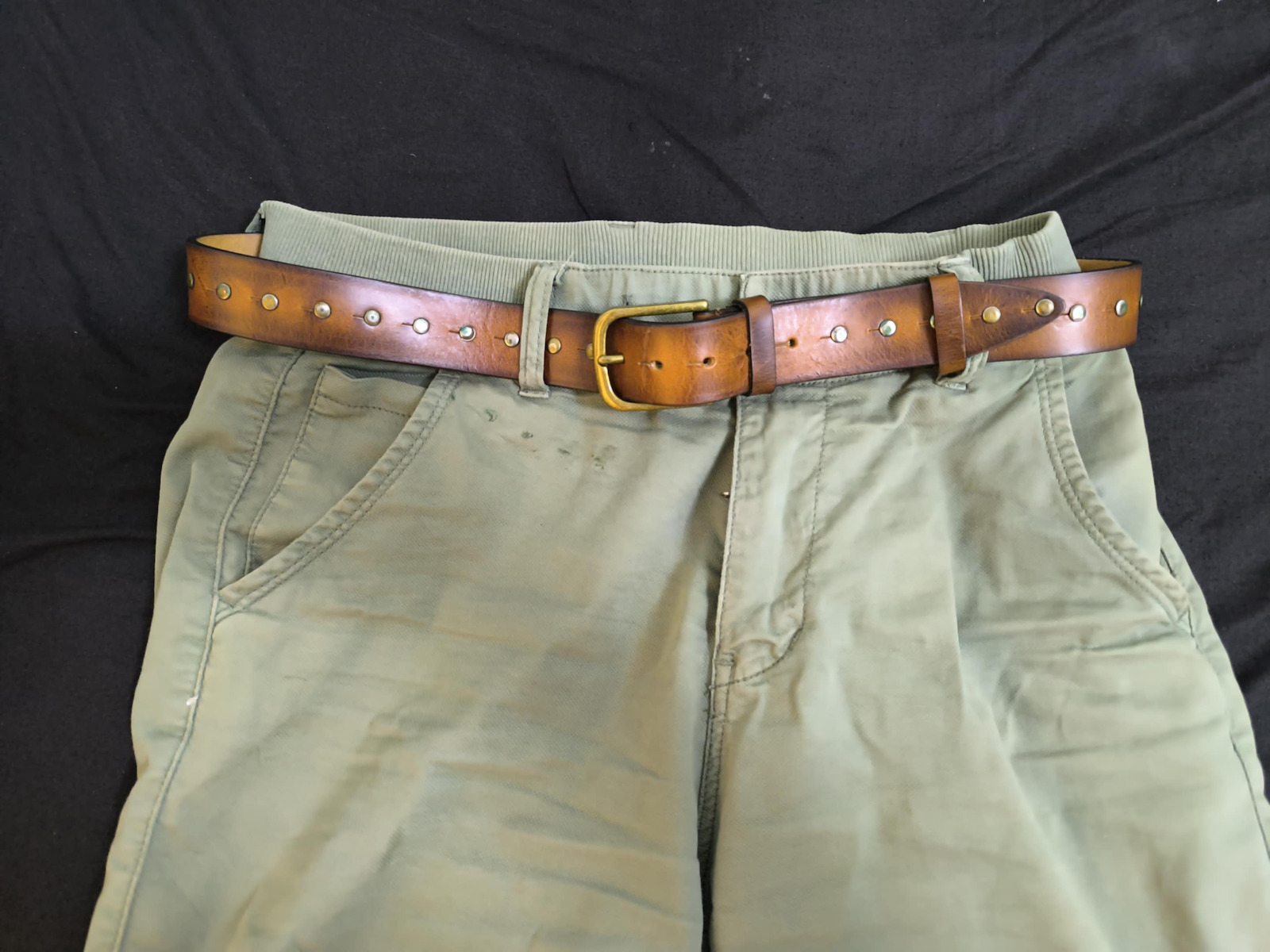 Men's Belt Leather Tabac Brown