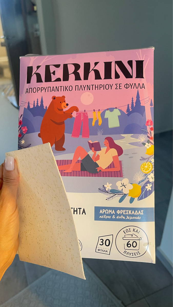 Kerkini Laundry Detergent Sheets Fresh Scent 60 Washes