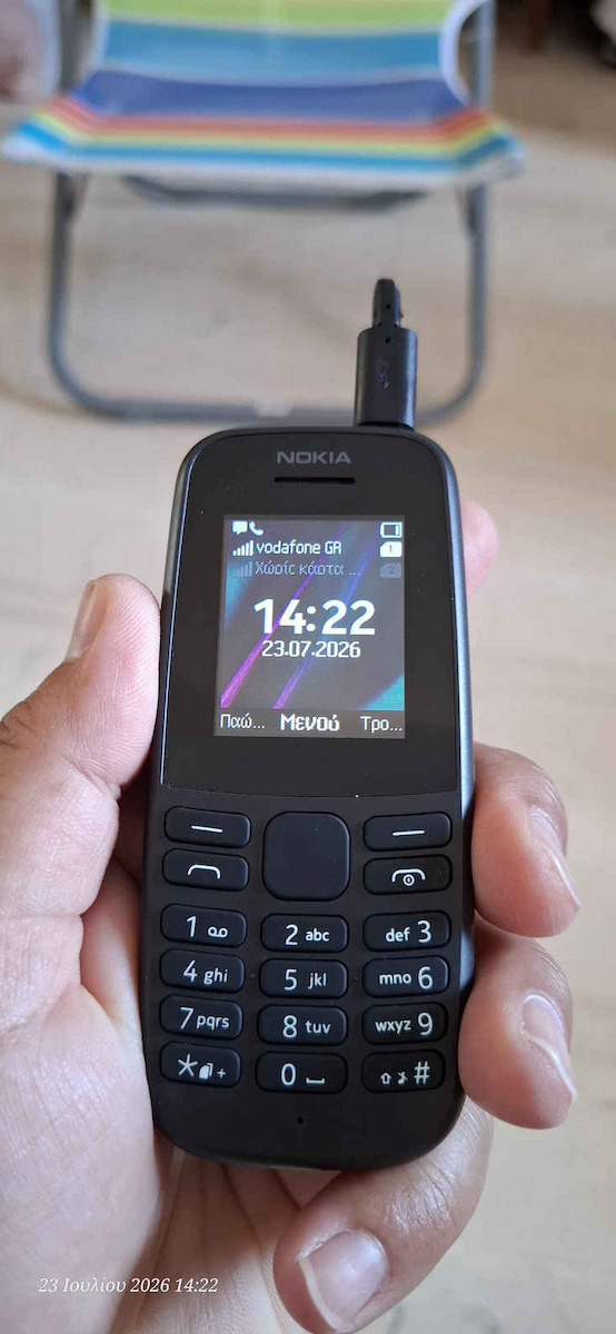 Nokia 105 (2019) Dual SIM Κινητό με Κουμπιά (Ελληνικό Μενού) Μαύρο