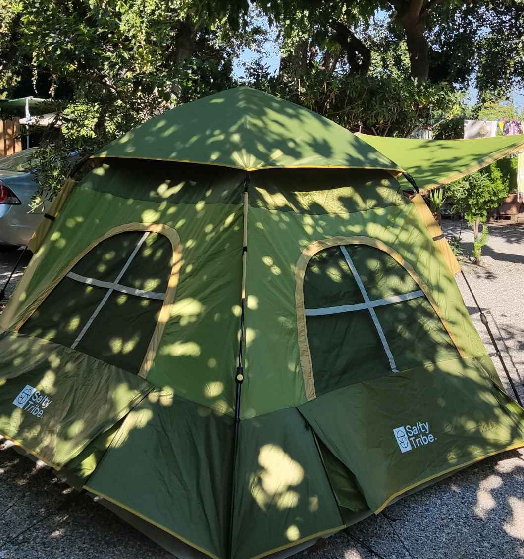 Salty Tribe Seminole 4 Αυτόματη Σκηνή Camping Igloo Πράσινη με Διπλό Πανί 4 Εποχών για 4 Άτομα 240x210x175εκ.