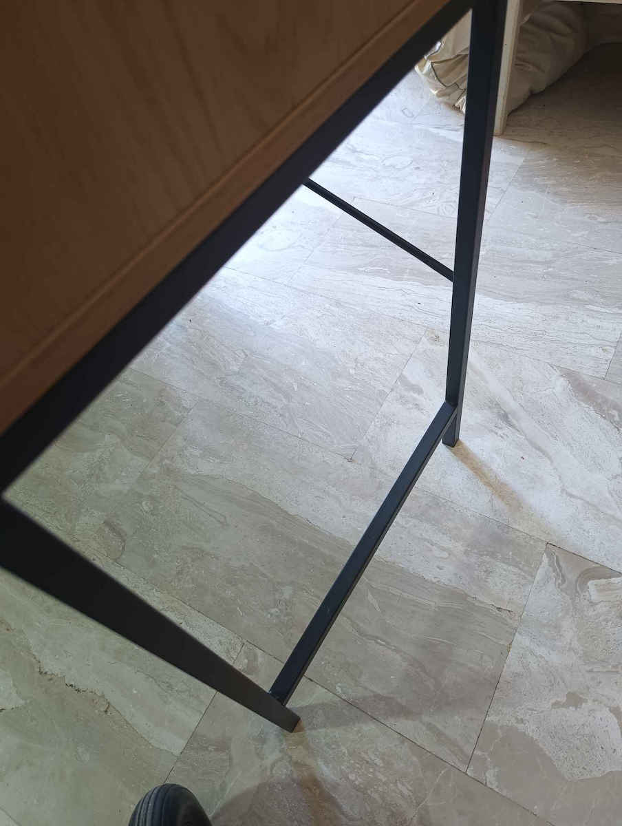 Desk Fenwick Wooden Oak/Black with Metal Legs 98x48x76.3cm