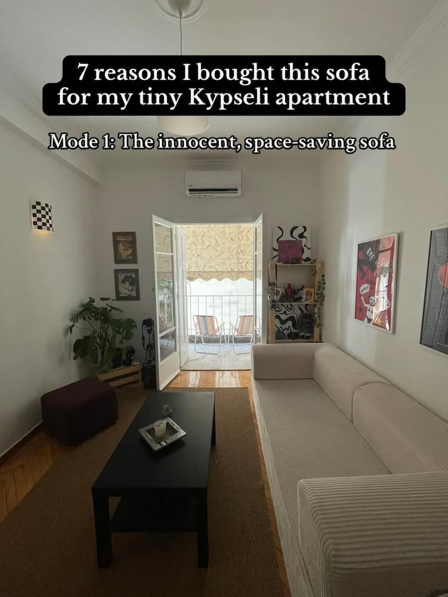 Διθέσιος Καναπές Κρεβάτι Μπεζ 90x200x45εκ.