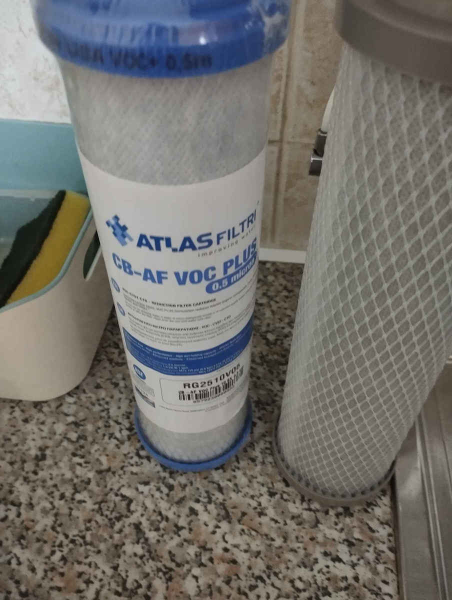 Atlas Filtri Countertop and Under Sink Water Filter Replacement made of Activated Carbon 10" CB-AF VOC PLUS 10 SX 0.5 μm